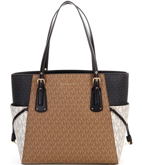 black and white colorblock michael kors satchel